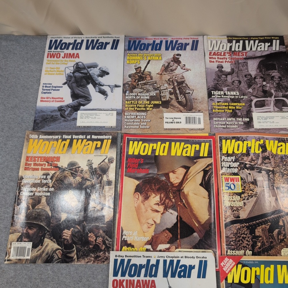 World War II Magazine Lot of 13 Issues History Military Battles Iwo Jima Okinawa - Picture 2 of 4